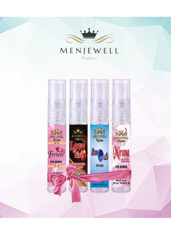 Menjewell Perfume combo 4 X 10ml Eau de Parfum - 40 ml  (For Men & Women)